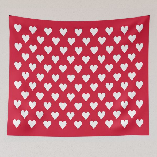 Item preview, Small WHITE & RED LOVE HEARTS designed and sold by RachelMacht.
