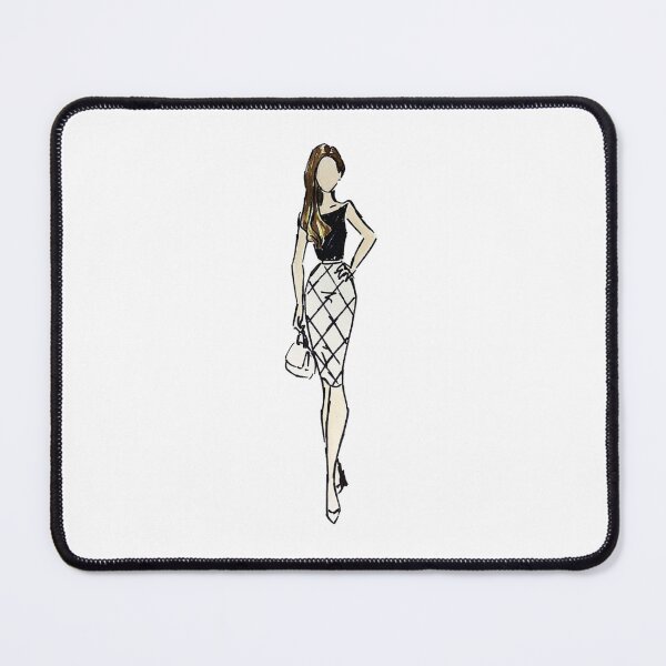 Item preview, Windowpane Check Pencil Skirt designed and sold by Praline Creative.