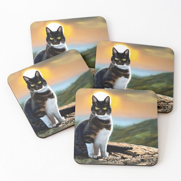 Item preview, Sunset and a Cat  designed and sold by IceCreamSmile.