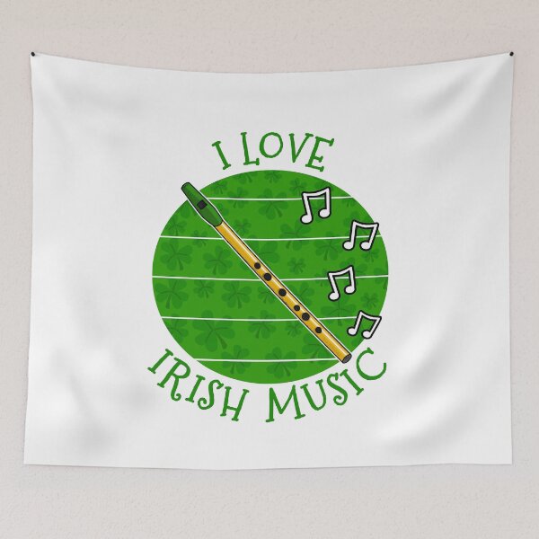 Item preview, St Patrick's Day Tin Whistle, I Love Irish Music designed and sold by doodlerob.