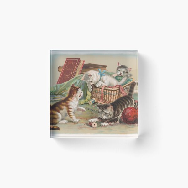 Item preview, Vintage Kitten Illustration, 1800s designed and sold by Vintage Wall Art.