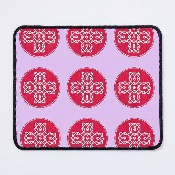 Item preview, Dot kolam/muggu pink tile designed and sold by ShreecreatE.