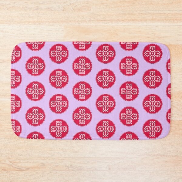 Item preview, Dot kolam/muggu pink tile designed and sold by ShreecreatE.