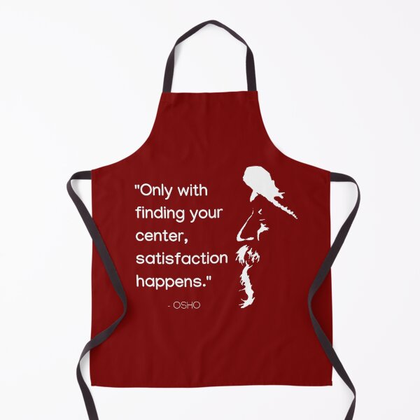 Item preview, Osho - Only with finding your center, satisfaction happens... text design designed and sold by RetComly.