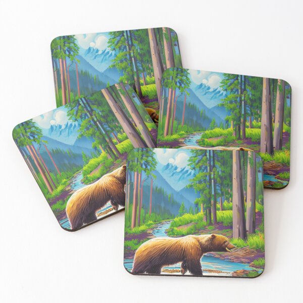 Item preview, A Bear's Fishing - Pine Tree Paradise - A Bear's Fishing designed and sold by WBP Mart.