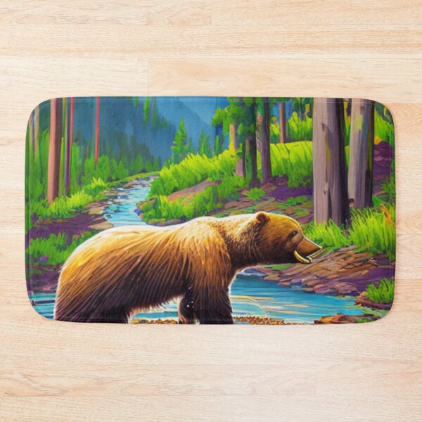 Item preview, A Bear's Fishing - Pine Tree Paradise - A Bear's Fishing designed and sold by WBP Mart.