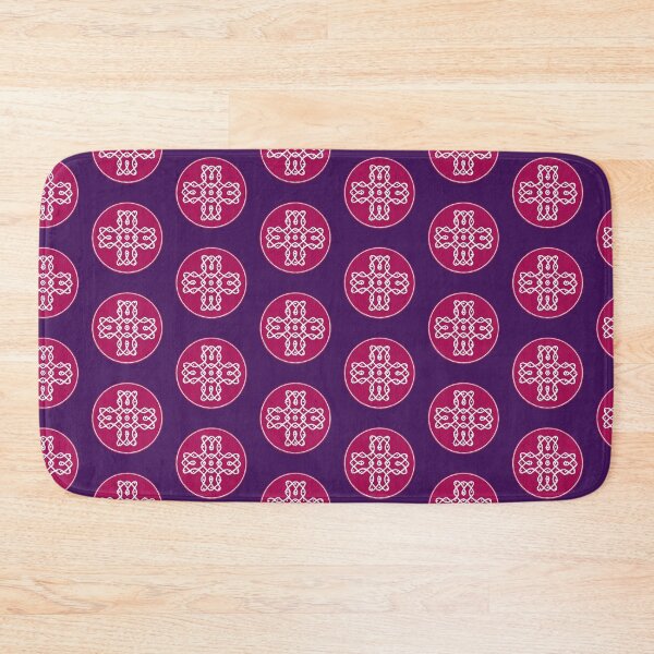 Item preview, Dot kolam/muggu deep pink tile designed and sold by ShreecreatE.