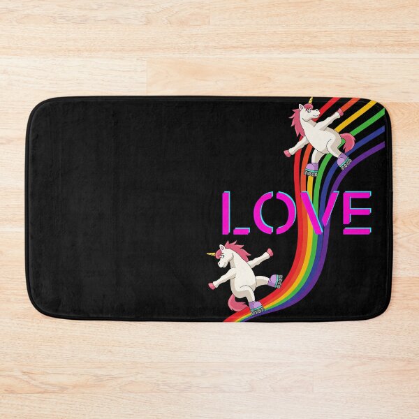 Item preview, Rollerskating Unicorns LOVE designed and sold by ShoutForJoy.