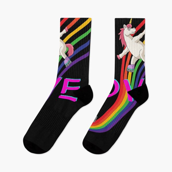 Item preview, Rollerskating Unicorns LOVE designed and sold by ShoutForJoy.