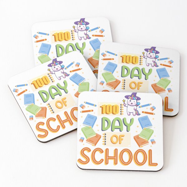 Item preview, 100 Days of Teachers at School Funny Kids100 Days unicorn  designed and sold by Feather of art  ⭐⭐⭐⭐⭐.