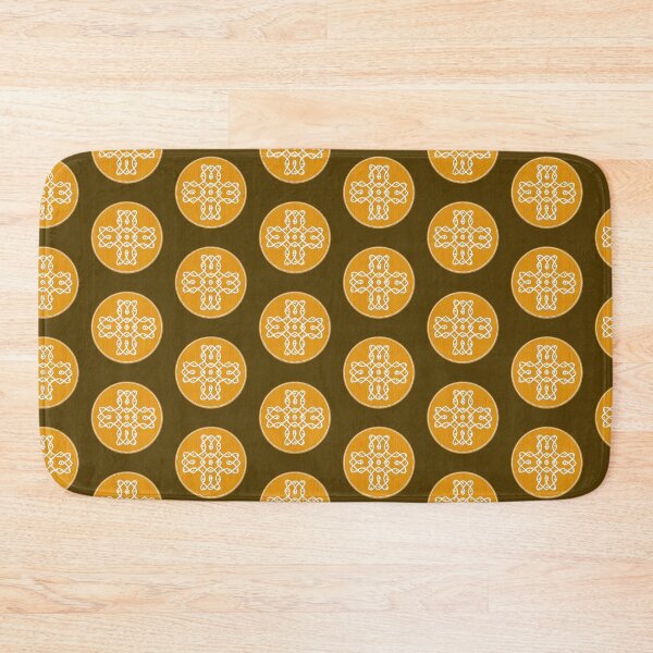 Item preview, Dot kolam/muggu mustard tile designed and sold by ShreecreatE.