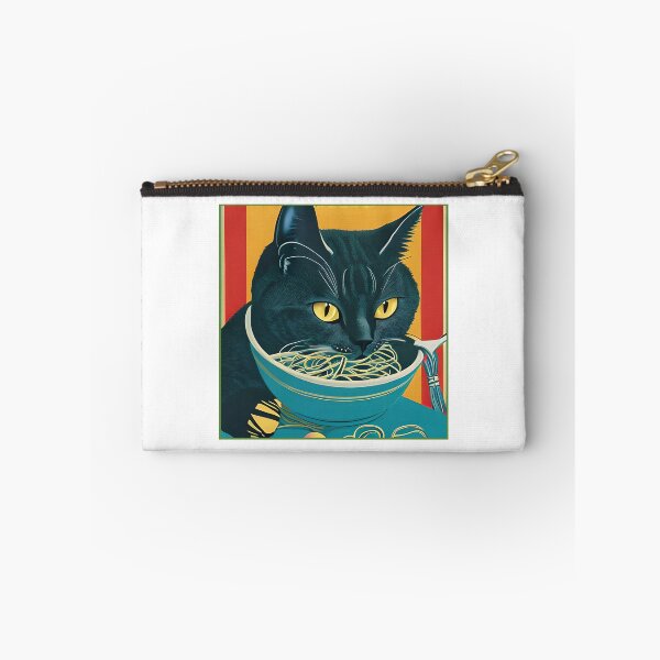 Aperçu de l'œuvre  Chat mangeant des spaghettis Pastel créée et vendue par roleshop.