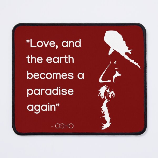 Item preview, Osho - Love, and the earth becomes a paradise again – text design designed and sold by RetComly.