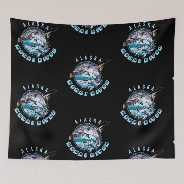 Item preview, Kenai River Alaska Alaskan Salmon Fishing Trip AK Souvenir graphic designed and sold by grant4king.