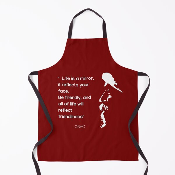Item preview, Osho - Life is a mirror, it reflects your face... text design designed and sold by RetComly.