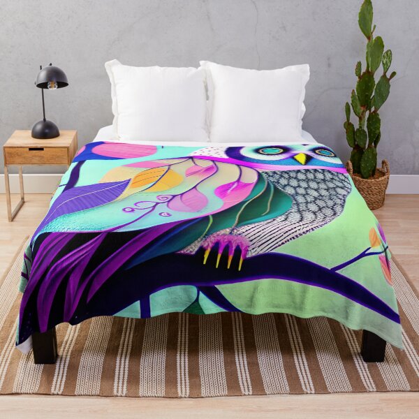 Item preview, Owl, Tree, Leaves, and Flowers designed and sold by FreeSpirit-Shop.