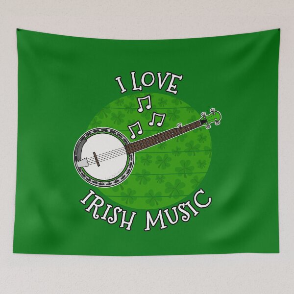 Item preview, St Patrick's Day Banjo, I Love Irish Music designed and sold by doodlerob.