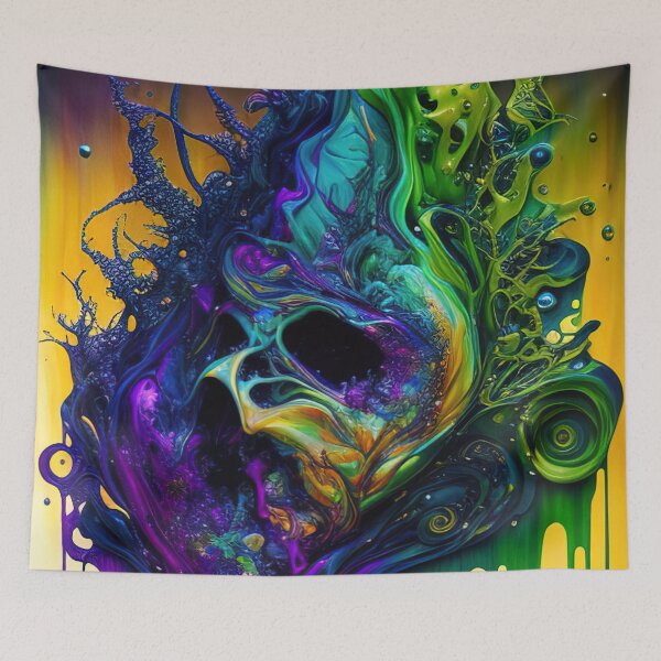 Item preview, Swirling colorful abstract paint designed and sold by RK - Shop.