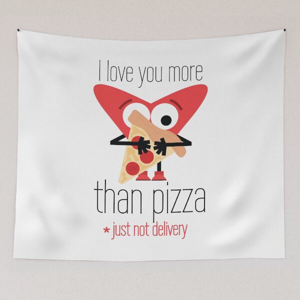 Item preview, I Love You More Than Pizza Just Not Delivery. Heart Hugging Pizza And In Love Dating Marriage Vday designed and sold by doseofwin.