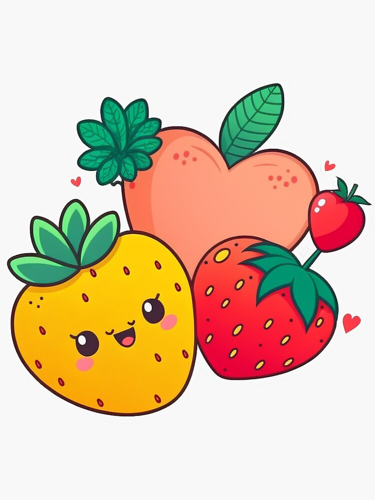 Set Of Cute Cartoon Fruits Vector Illustration Stock Illustration -  Download Image Now - Baby - Human Age, Pattern, Vegan Food - iStock