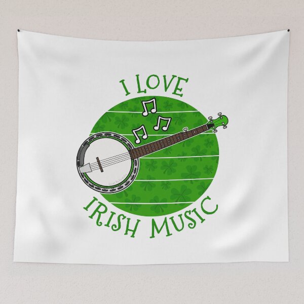 Item preview, St Patrick's Day Banjo, I Love Irish Music designed and sold by doodlerob.