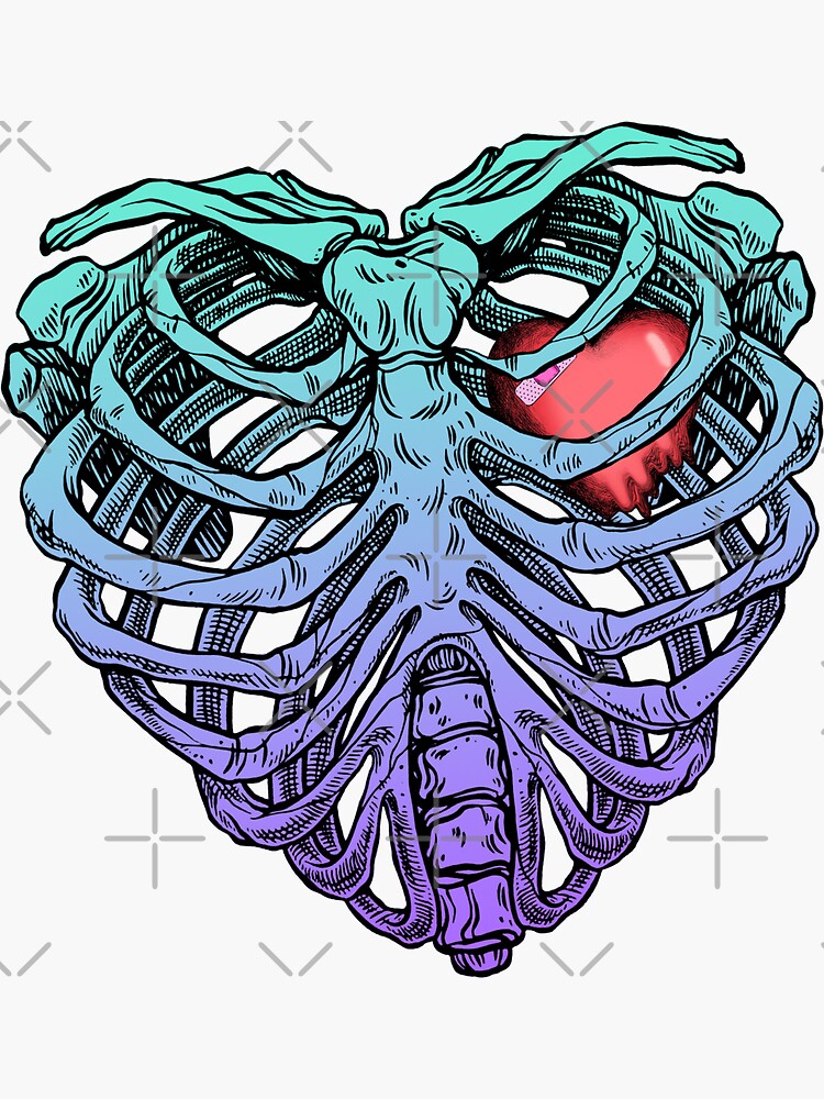 Ribcage Pastel Goth Kawaii - Pastel Goth - Sticker