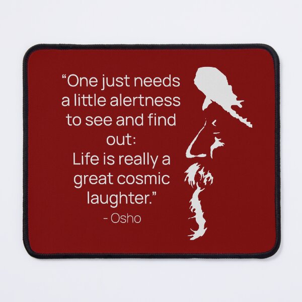 Item preview, Osho - Life is really a great cosmic laughter - text design designed and sold by RetComly.