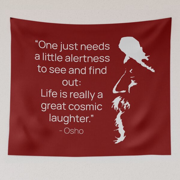 Item preview, Osho - Life is really a great cosmic laughter - text design designed and sold by RetComly.