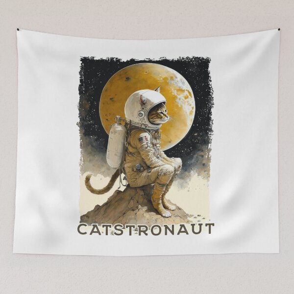 Item preview,  Catstronaut, Cool Quirky and Cute Cat Astronaut Design designed and sold by Proverbial Wisdom Design.