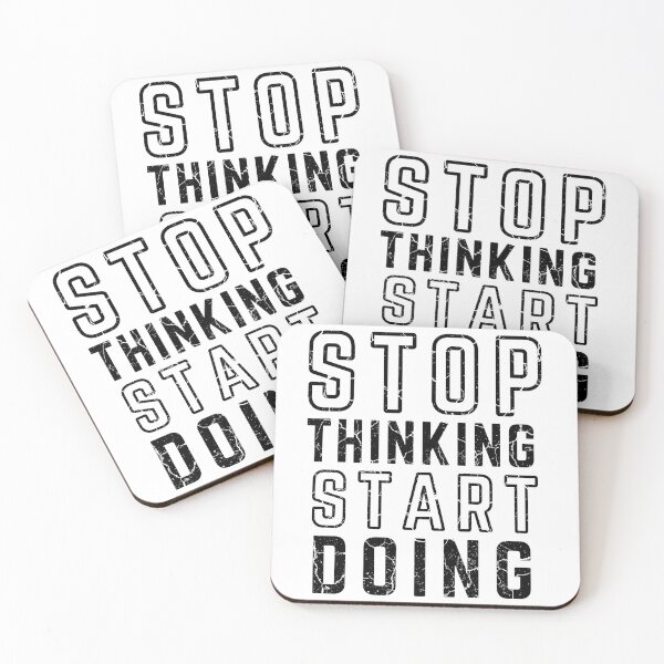 Item preview, STOP THINKING START DOING Poster Distressed  designed and sold by KingsManKind.