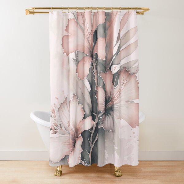 Item preview, Pastel Pink Exotic Watercolor Flowers designed and sold by artsandsoul.