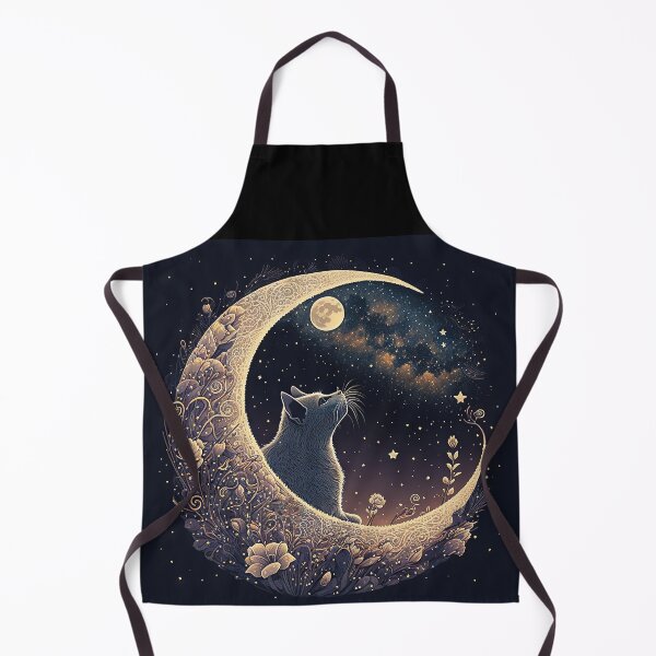 Item preview, Cat And Crescent Moon 3 designed and sold by idreamaboutcats.