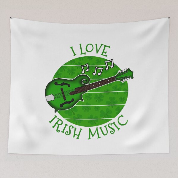 Item preview, St Patrick's Day Mandolin, I Love Irish Music designed and sold by doodlerob.