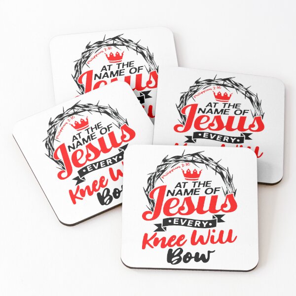 Item preview, At The Name Of Jesus EVERY KNEE WILL BOW Philippians 2:10 designed and sold by plushism.