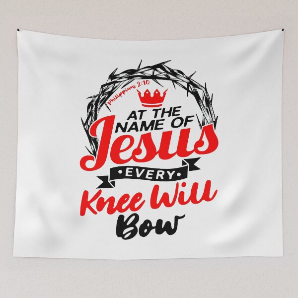 Item preview, At The Name Of Jesus EVERY KNEE WILL BOW Philippians 2:10 designed and sold by plushism.