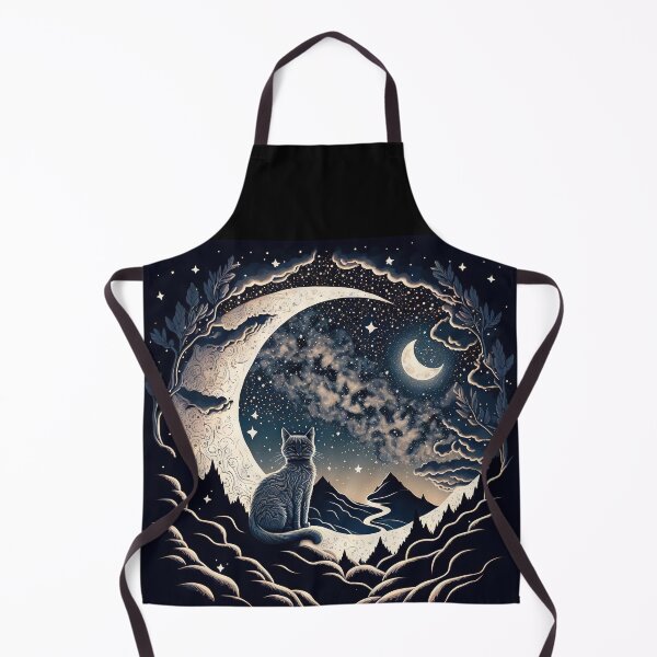 Item preview, Cat And Crescent Moon 5 designed and sold by idreamaboutcats.