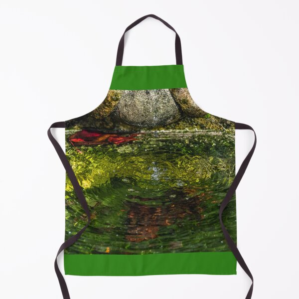 Item preview, Medieval stone sink with fresh clean water in an old autumn garden in Ireland designed and sold by AlbertMi.