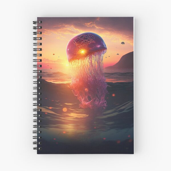 Item preview, Jellyfish rises from the sea at sunset designed and sold by Shirtey.