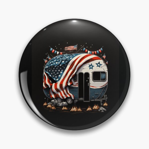 Item preview, Patriotic Campers American Flag designed and sold by druckfun.