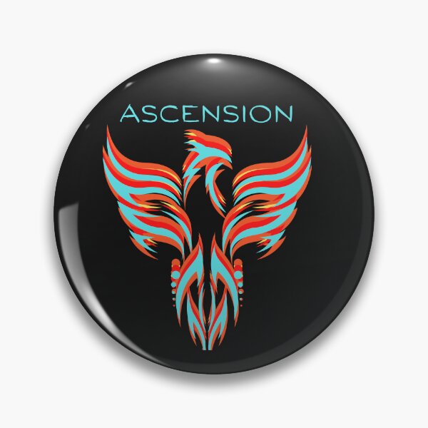 Item preview, Ascension is a Phoenix, unstopable,(badge style)-political opinion,  spiritual, symbolism,  designed and sold by IORODAN.
