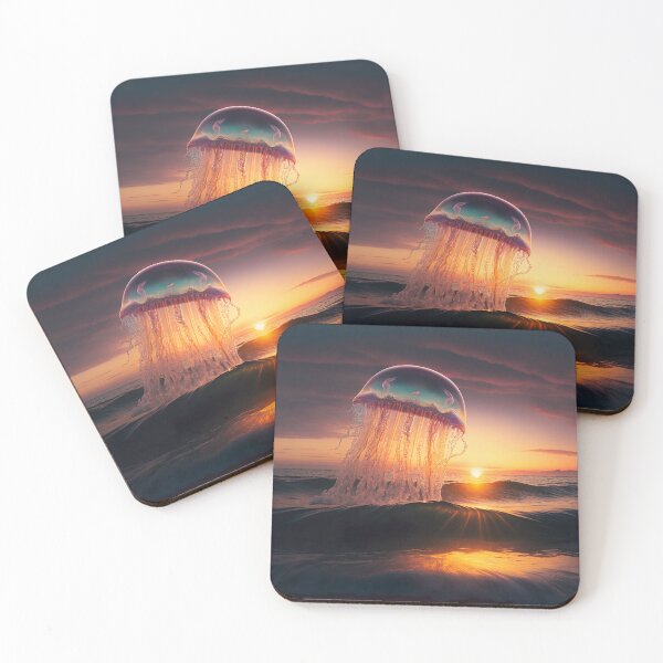 Item preview, Copy of jellyfish rising from the sea at sunset designed and sold by Shirtey.