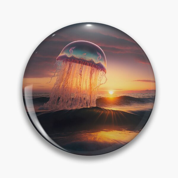 Item preview, Copy of jellyfish rising from the sea at sunset designed and sold by Shirtey.