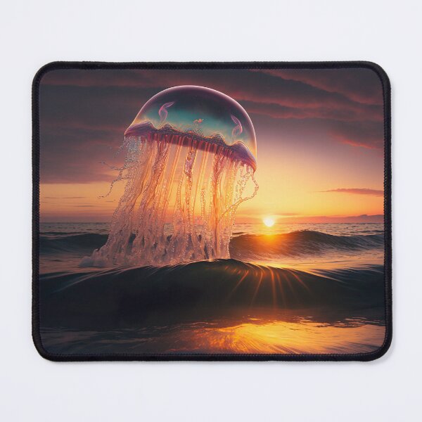 Item preview, Copy of jellyfish rising from the sea at sunset designed and sold by Shirtey.