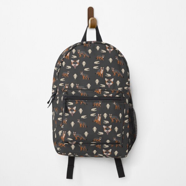 Item preview, Grey Foxes Black with Skulls designed and sold by Ashley Gagnon.
