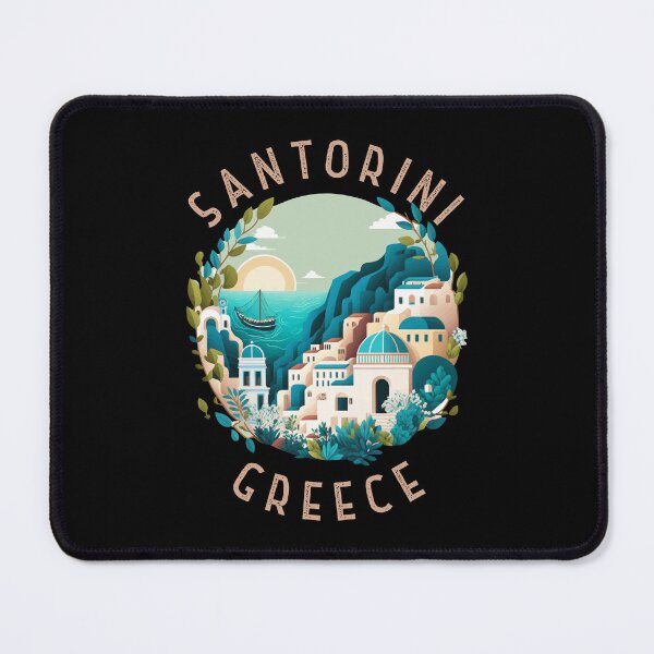 Item preview, Santorini Greece Distressed Circle designed and sold by KrisSidDesigns.