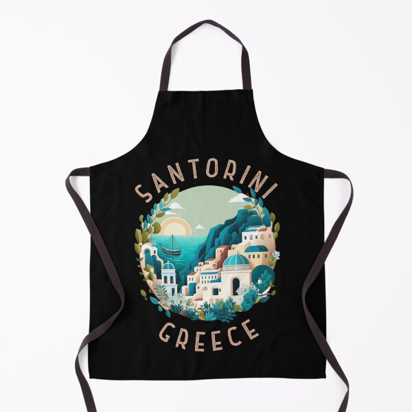 Item preview, Santorini Greece Distressed Circle designed and sold by KrisSidDesigns.
