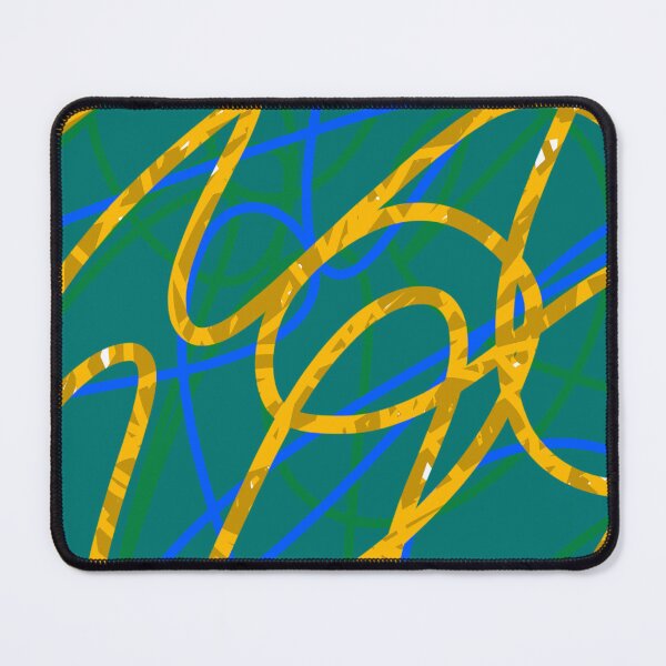 Item preview, Greens blues reveal mustard yellow (Scribble Background) designed and sold by eveyting.