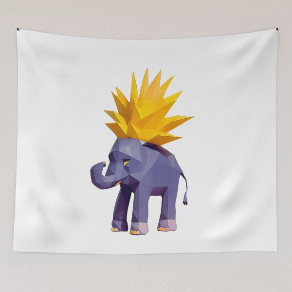 Item preview, Elephant With a Pineapple Hairdo designed and sold by markeralchemy.