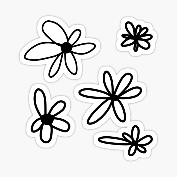 Item preview, Black flowers designed and sold by Lille-Studio.