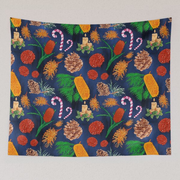 Item preview, Beautiful Australian Native Christmas Pattern designed and sold by Annalee Beer.